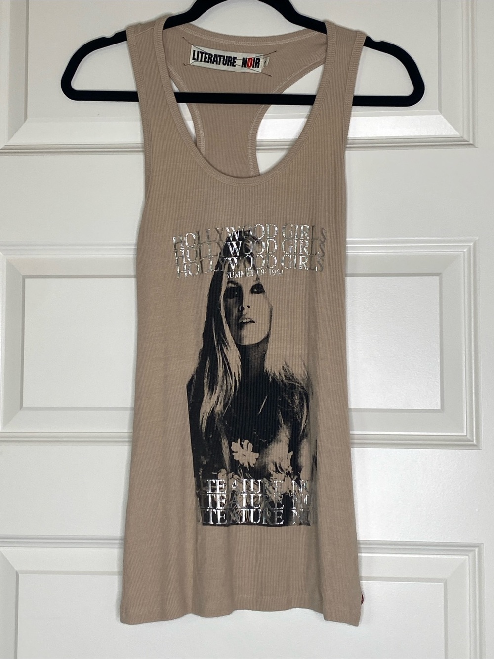 Y2k Women's Tan Graphic Racerback Tank